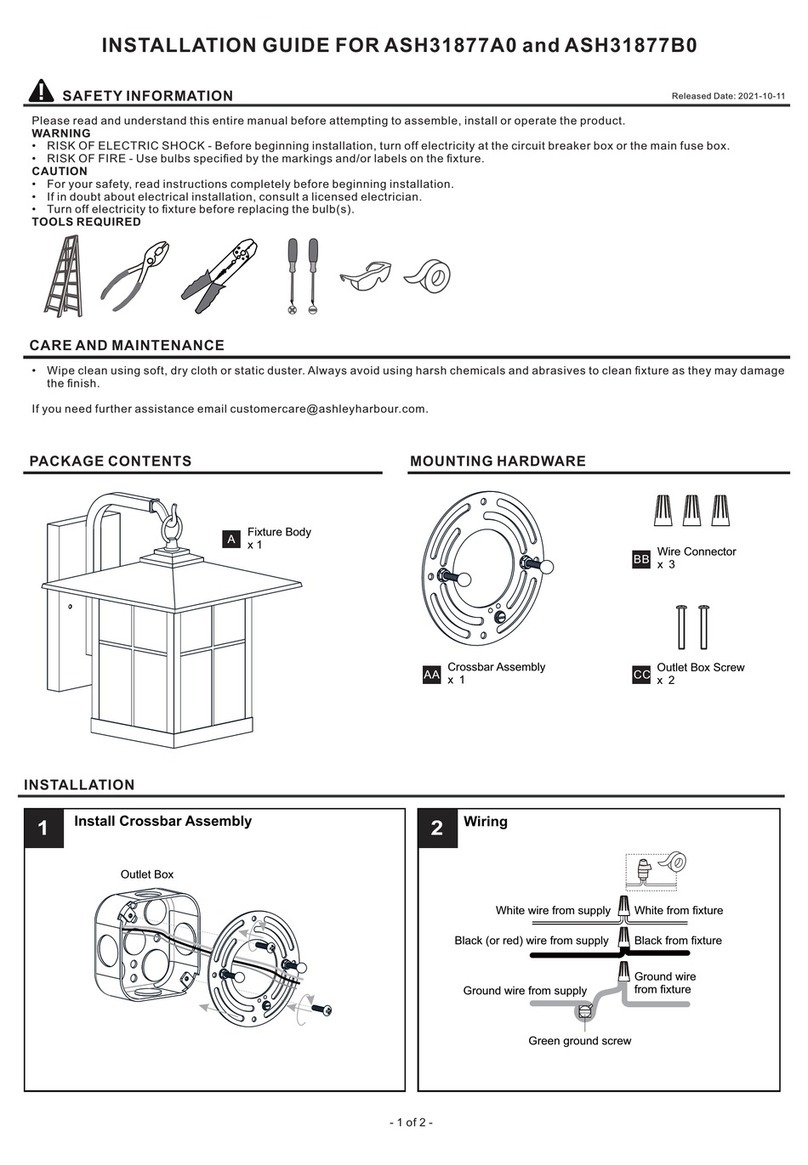 Quoizel ASH31877A0 User manual Quoizel ASH31877A0 User manual