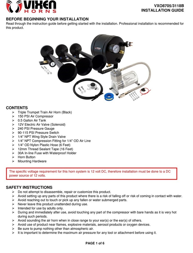 Vixen Horns VXO8705/3118B installation guide Vixen Horns VXO8705/3118B installation guide