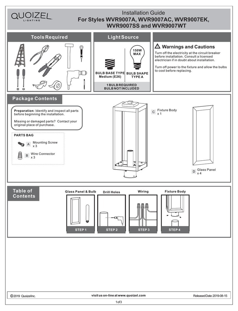 Quoizel WVR9007A installation guide