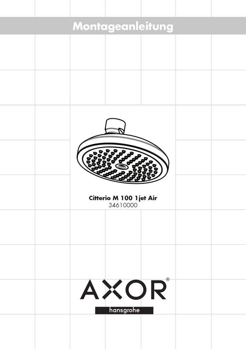 Hans Grohe Axor Citterio M 100 1jet Air 34610000 quick start guide
