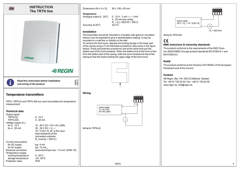 Regin TRTN User manual