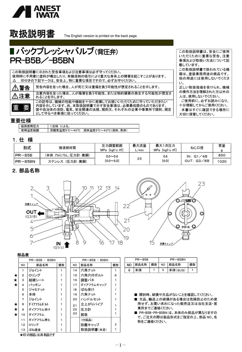 Anest Iwata PR-B5B instruction manual