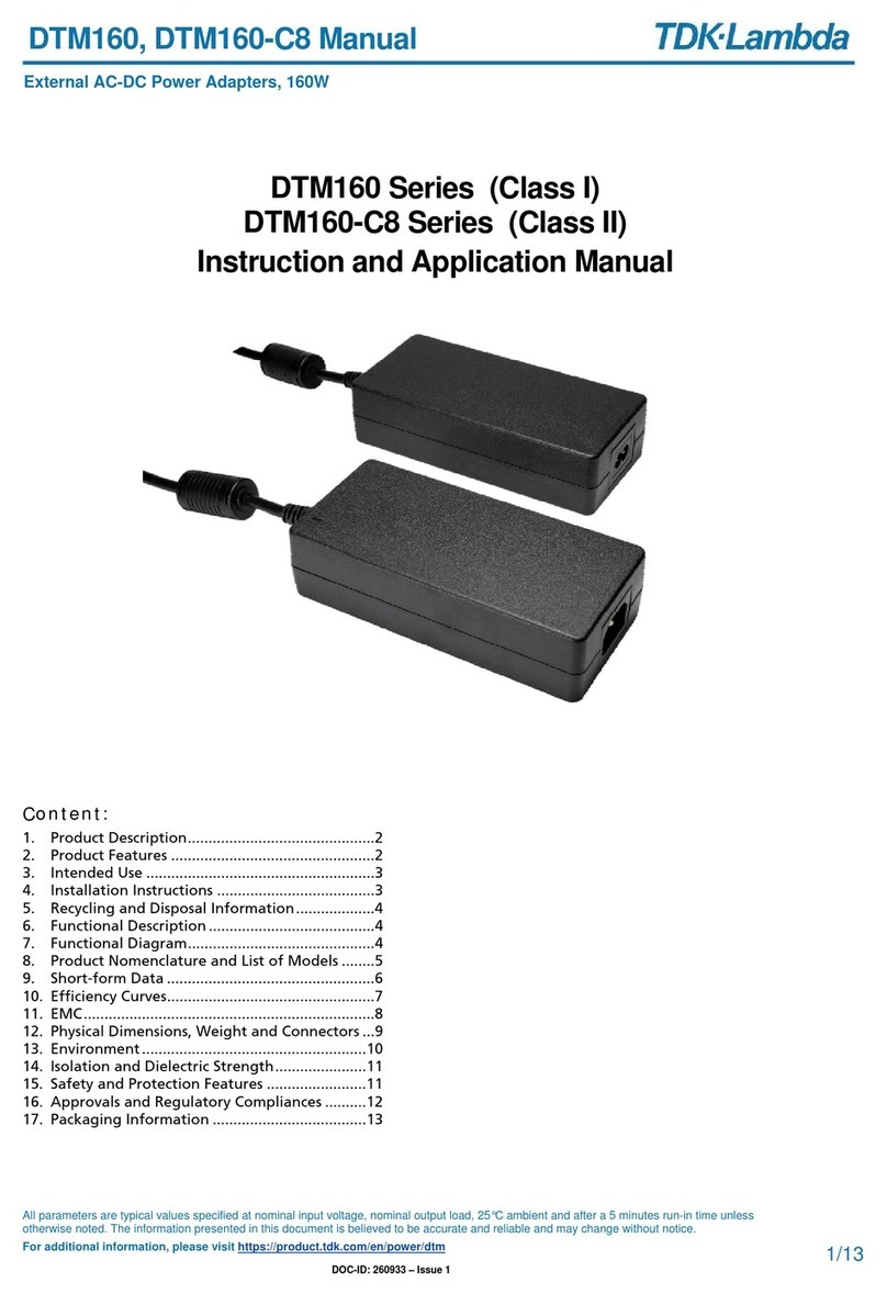 TDK-Lambda DTM160 Series instruction manual
