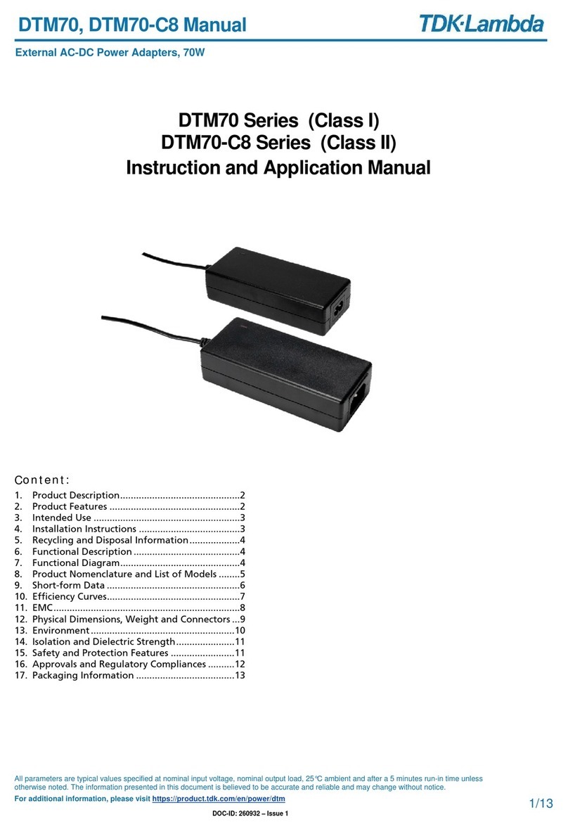 TDK-Lambda DTM70 Series User manual