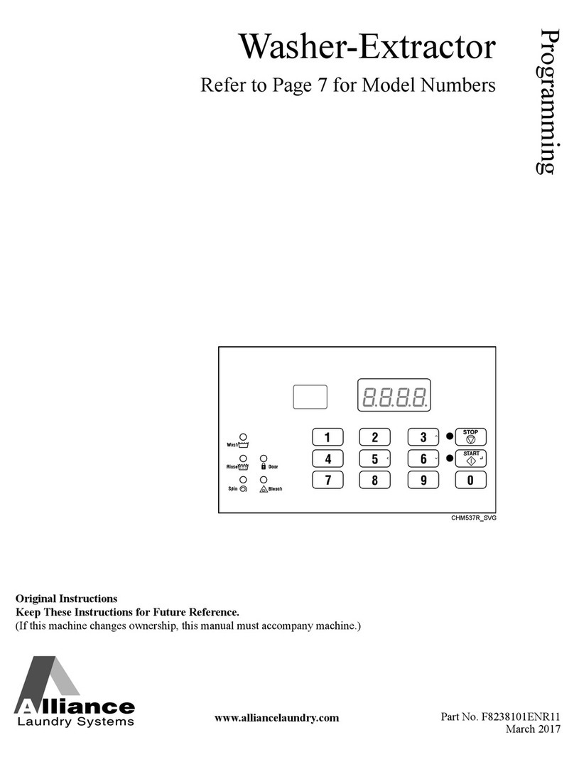 Alliance Laundry Systems CCN020KNF Programming manual