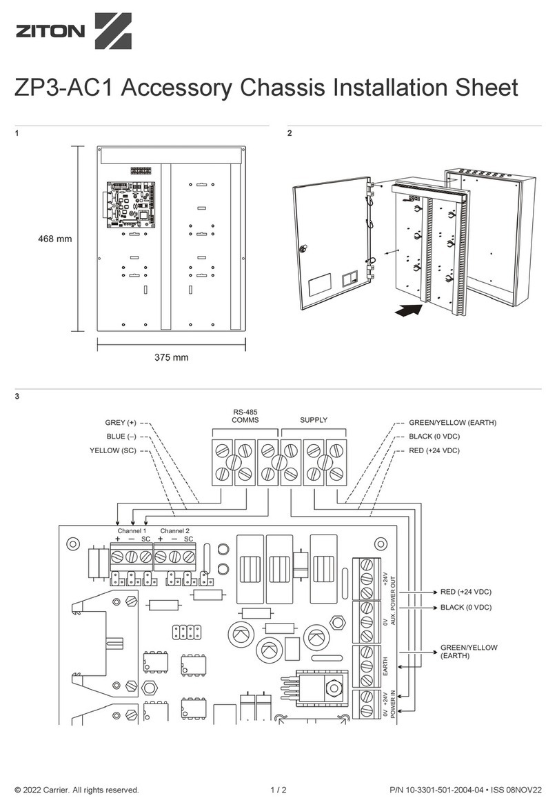 Ziton ZP3-AC1 Installation sheet