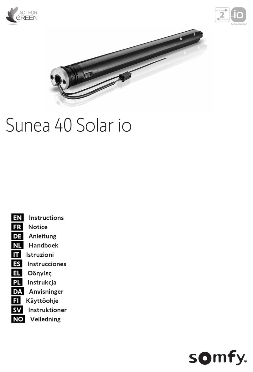 SOMFY Sunea 40 Solar io instructions SOMFY Sunea 40 Solar io instructions