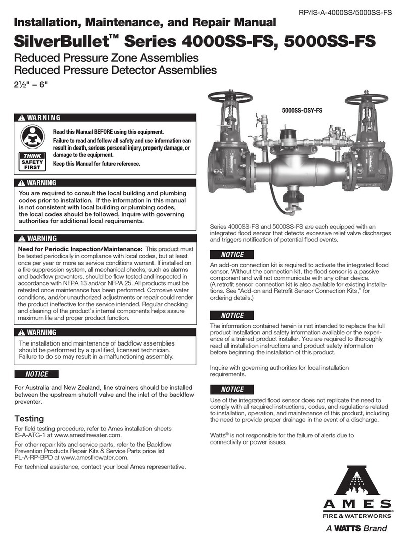 Watts 4000SS-FS Series Operating instructions
