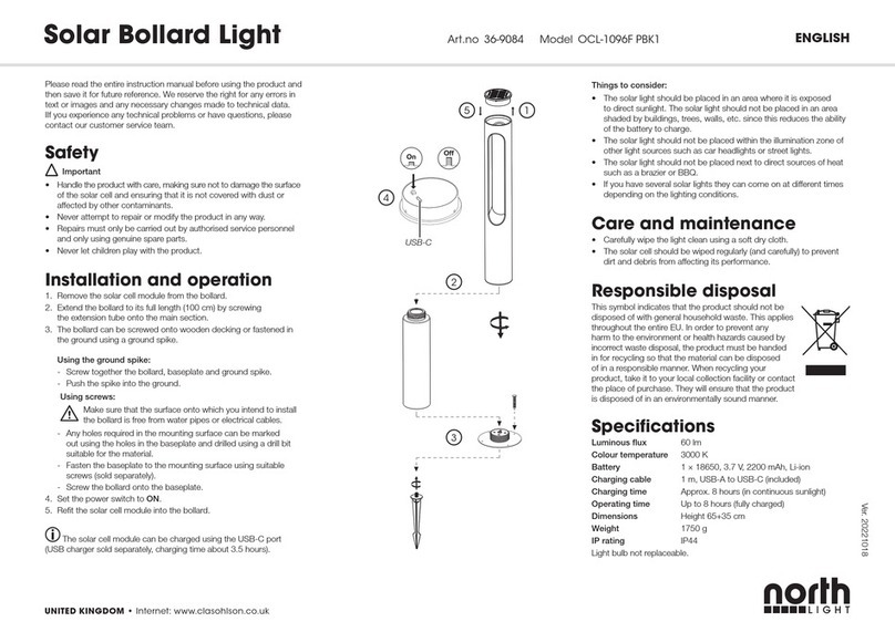 North Light OCL-1096F PBK1 User manual