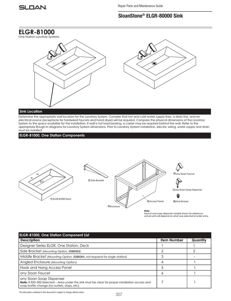 Sloan ELGR-81000 Repair Parts and Maintenance Guide