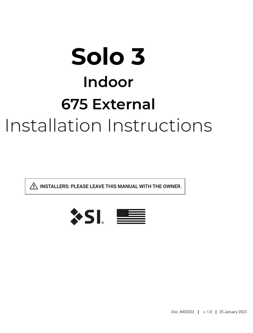 SI Solo 3 675 EXTERNAL INDOOR installation instructions SI Solo 3 675 EXTERNAL INDOOR installation instructions