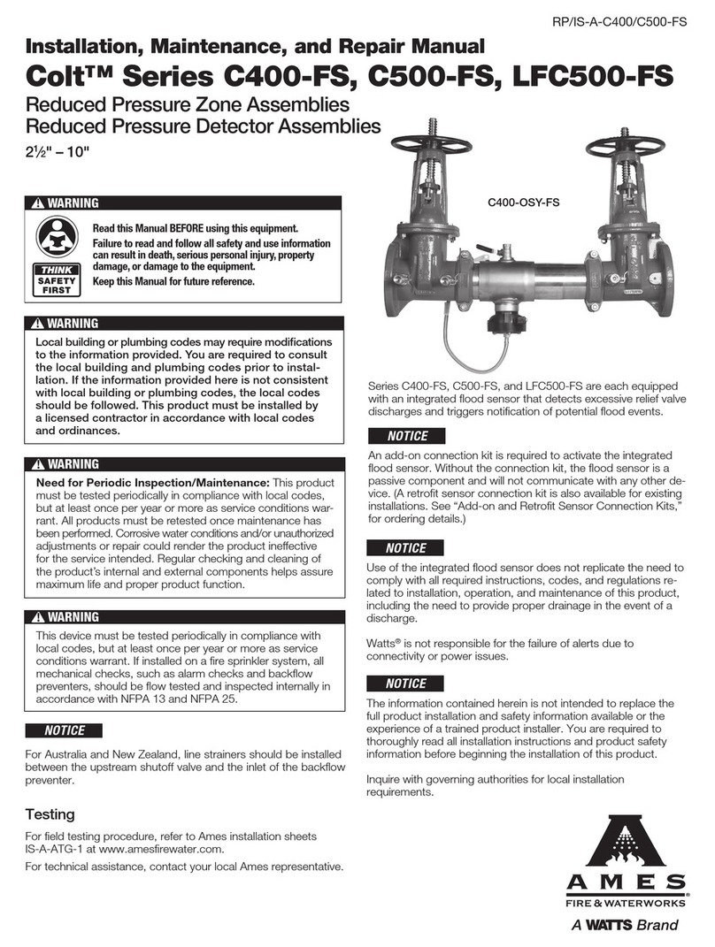 Watts LFC500-FS Series Operating instructions