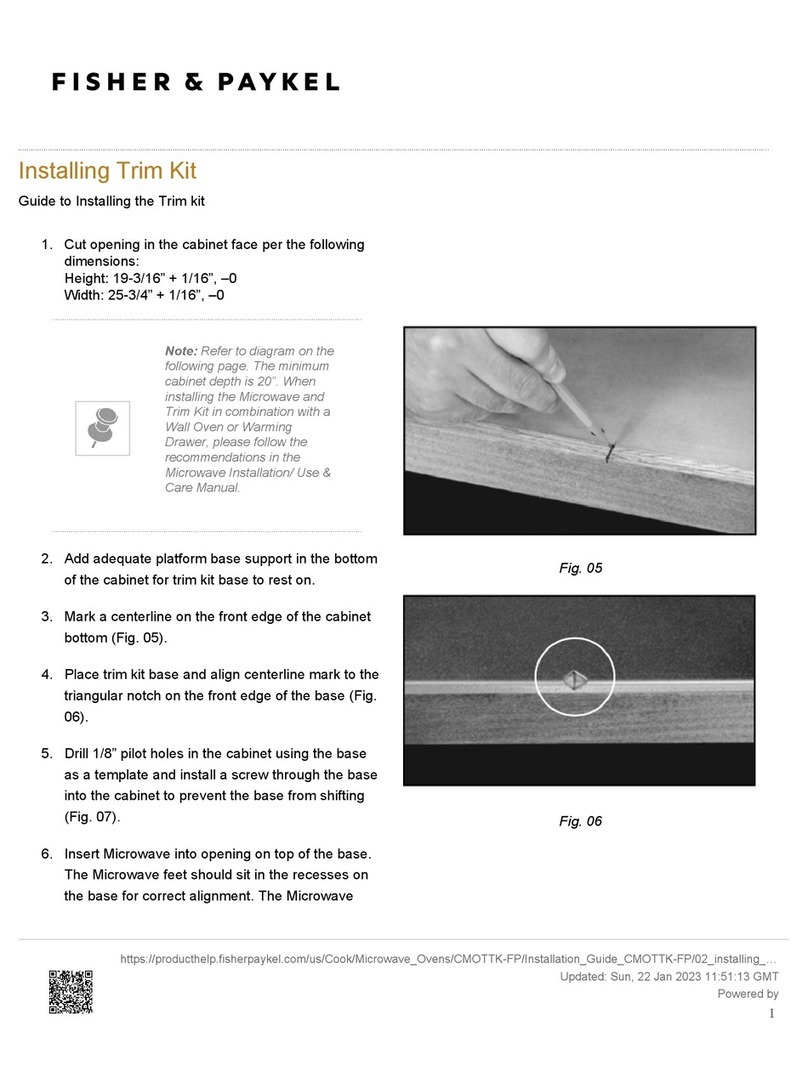 Fisher & Paykel Trim kit manual Fisher & Paykel Trim kit manual