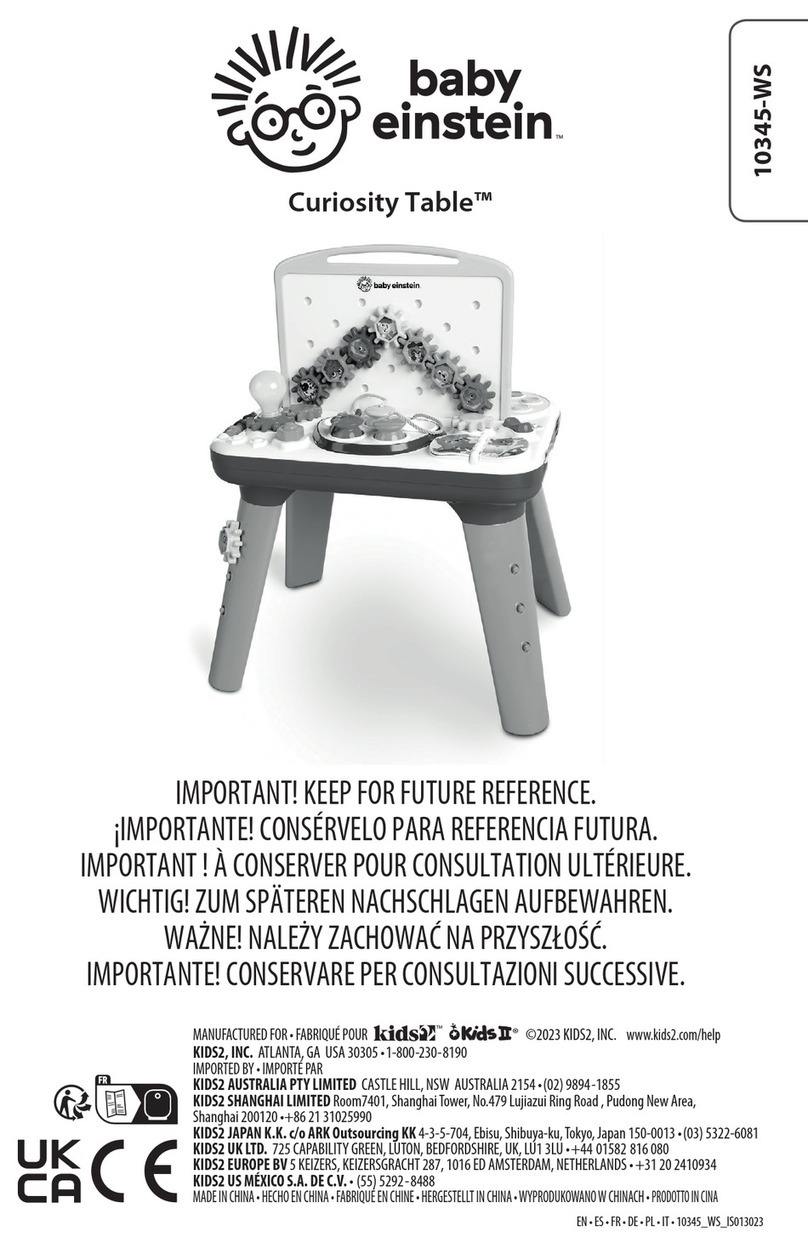 Baby Einstein Curiosity Table 10345-WS manual