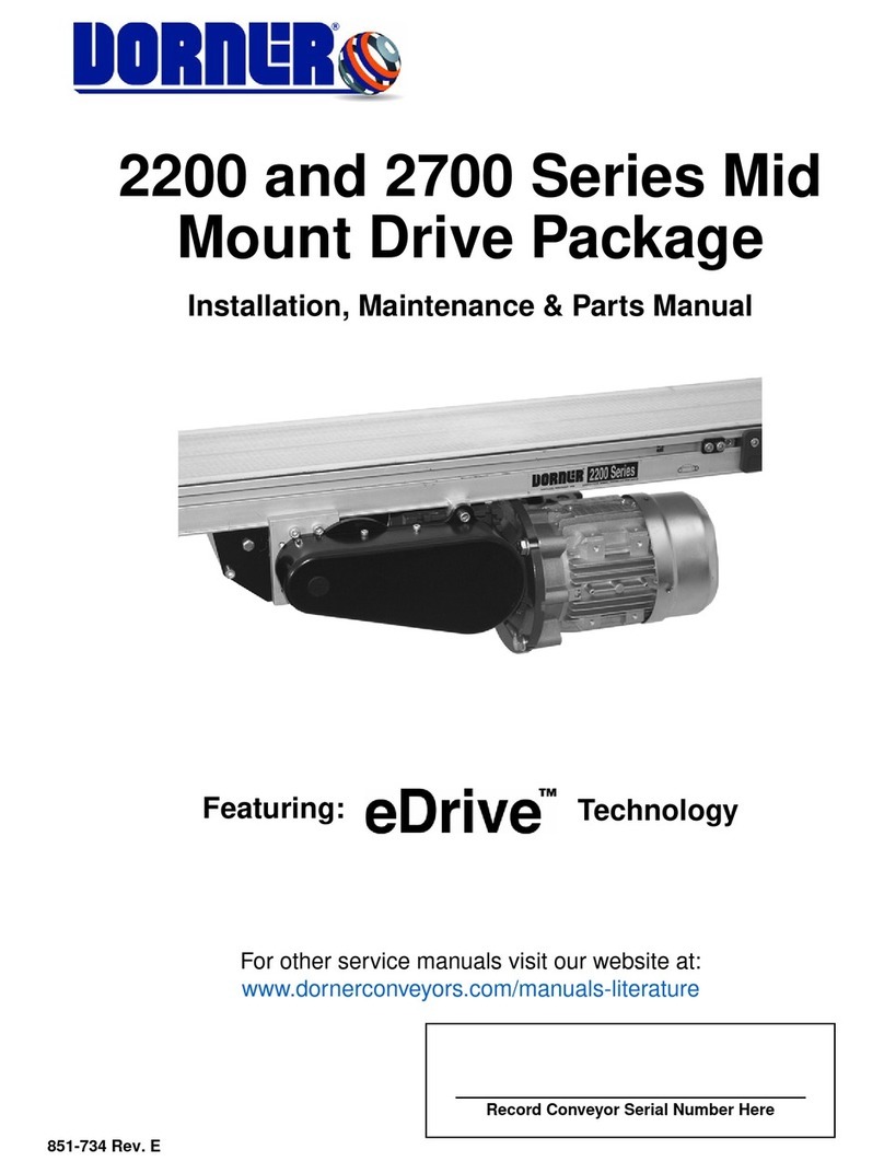 Dorner 2200 series Installation, maintenance & parts manual
