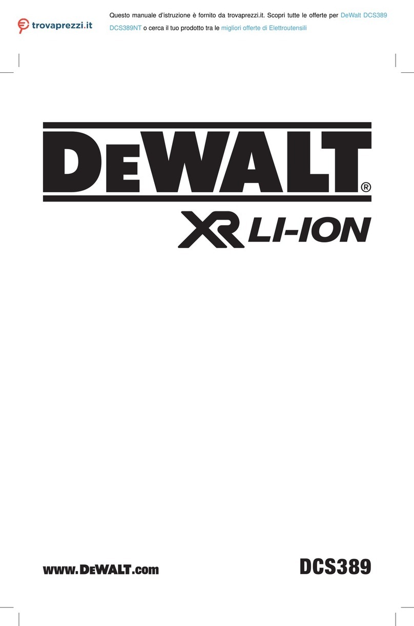 DeWalt XR LI-ION DCS389NT User manual