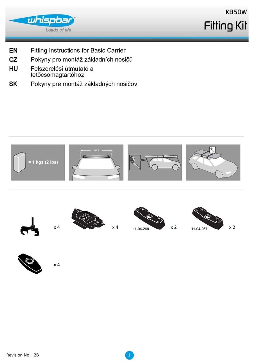 Whispbar K850W Fitting instructions