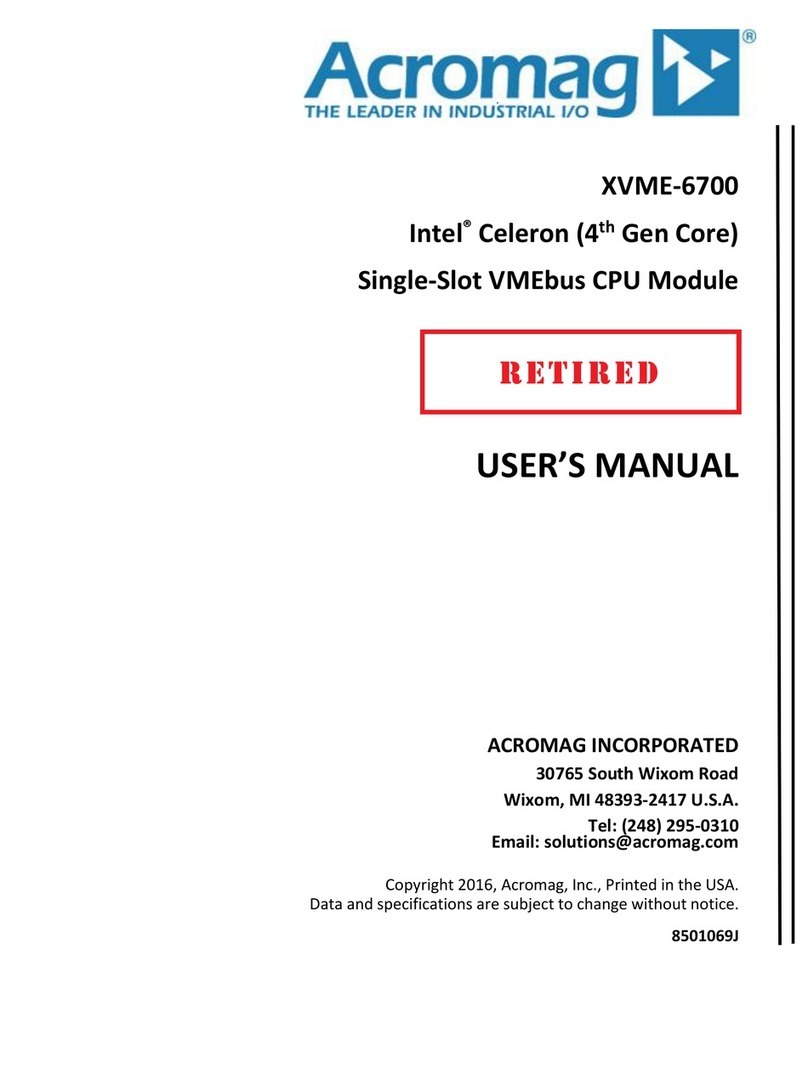 Acromag XVME-6700 User manual Acromag XVME-6700 User manual