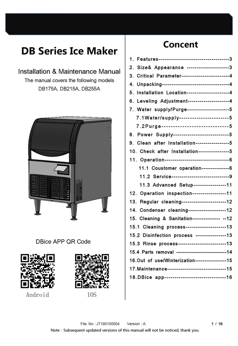 Hoshizaki DB Series Installation & maintenance manual