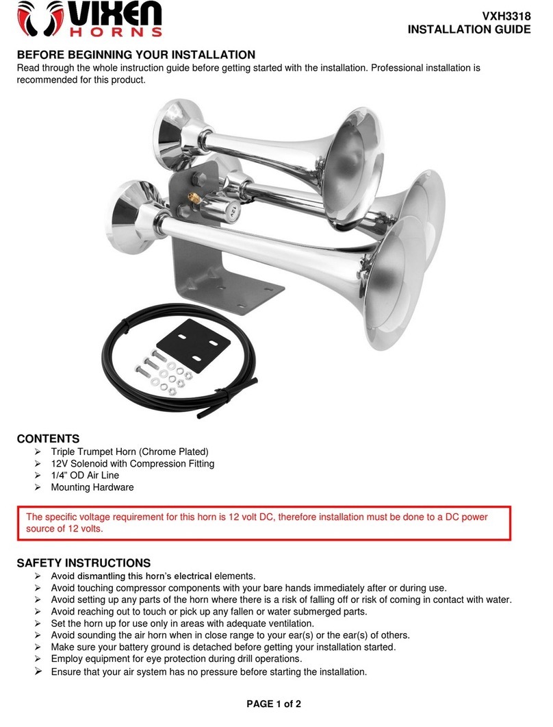 Vixen Horns VXH3318 User manual Vixen Horns VXH3318 User manual