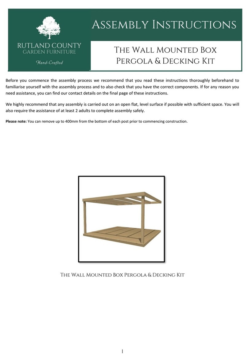 Rutland County Garden Furniture The Wall Mounted Box Pergola & Decking Kit Assembly instructions