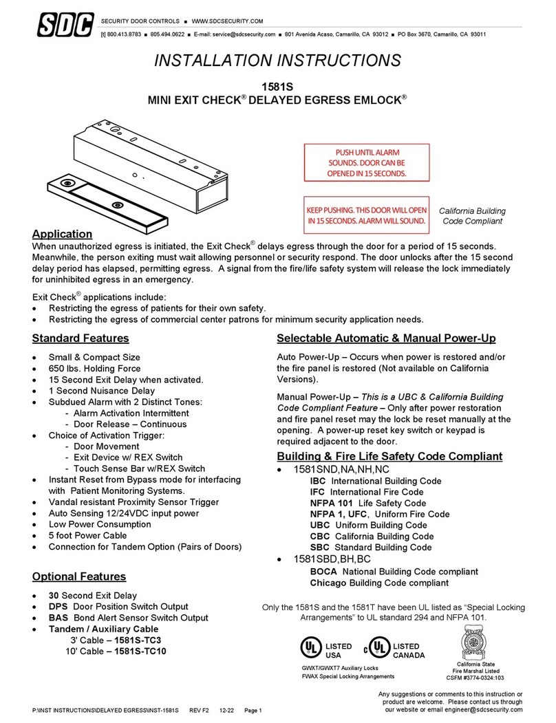SDC 1581S installation instructions