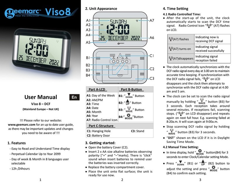 Geemarc Viso 8 - DCF user manual
