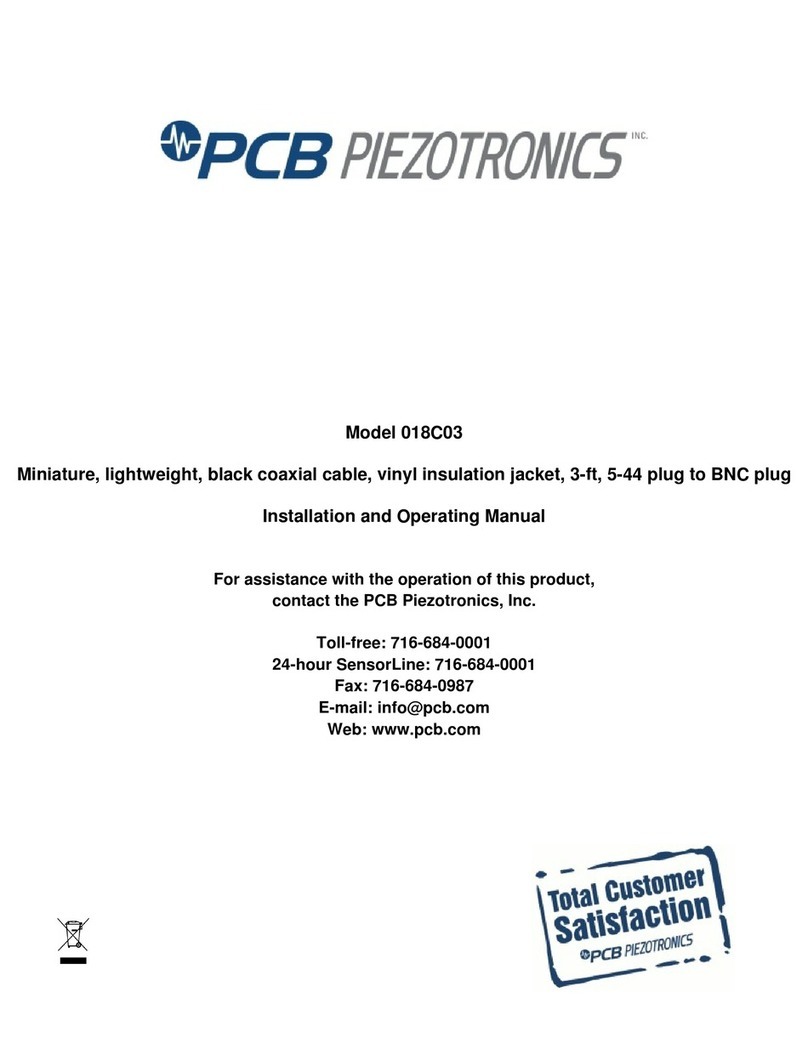 PCB Piezotronics 018C03 User manual PCB Piezotronics 018C03 User manual