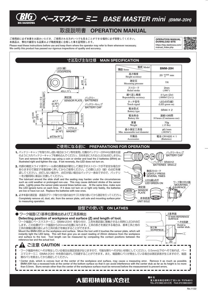 Big Daishowa BASE MASTER mini Operation manual