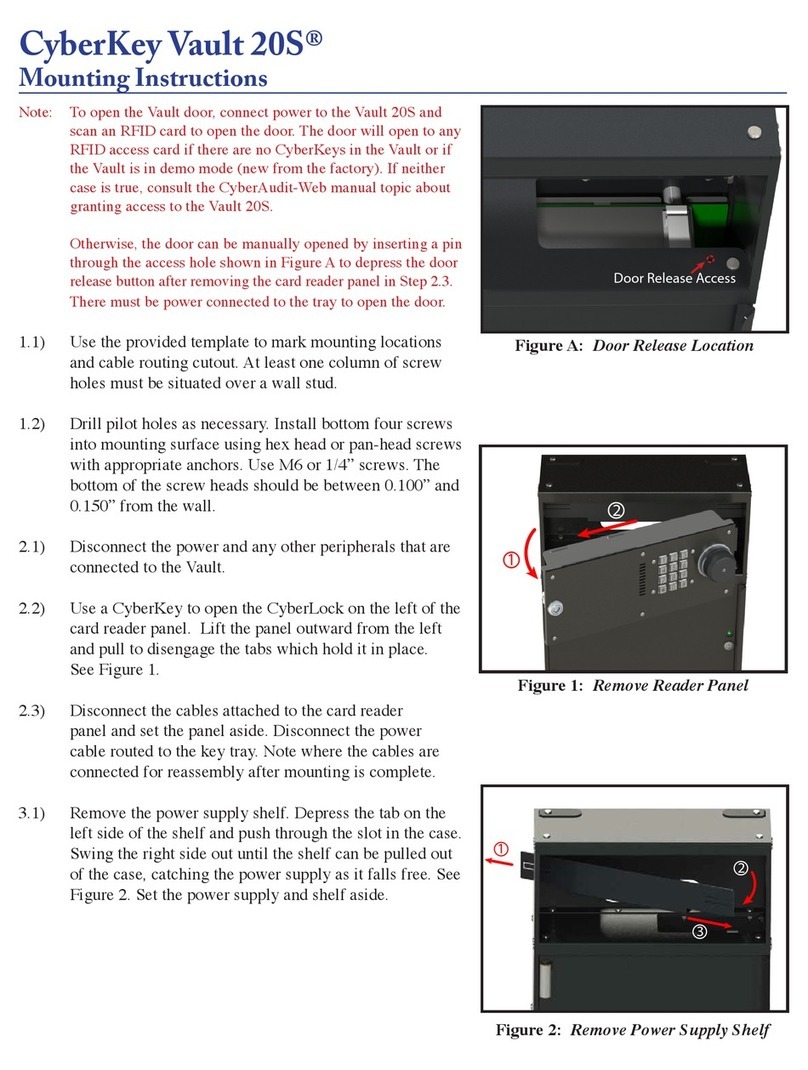 Videx CyberKey Vault 20S Mounting instructions