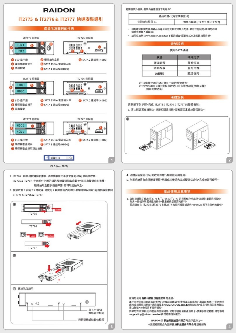 Raidon iT2775 User manual