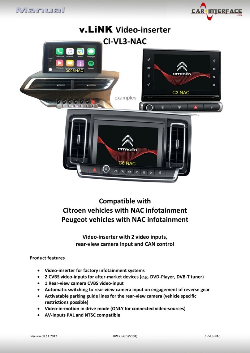 Car-Interface CI-VL3-NAC manual