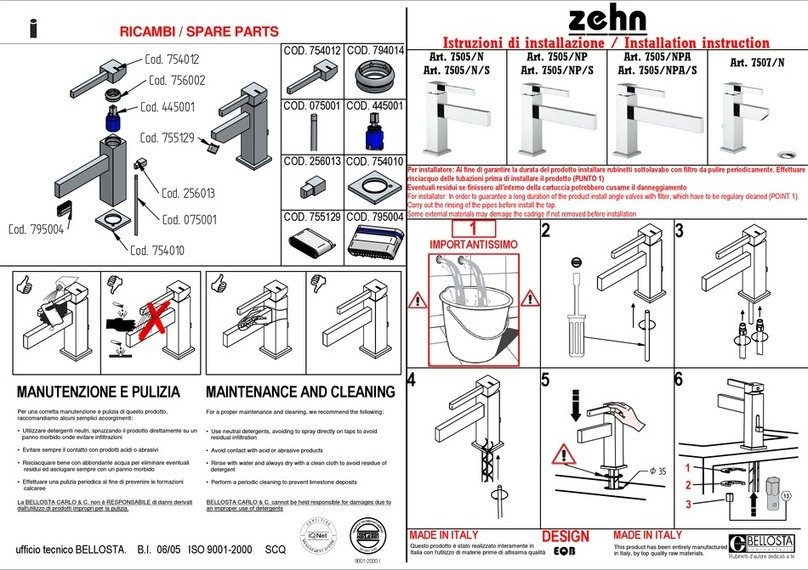 BELLOSTA zehn 7505/N User manual