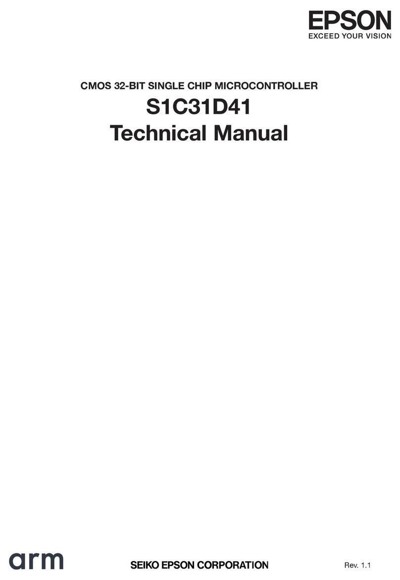 Epson Arm S1C31 Series User manual Epson Arm S1C31 Series User manual
