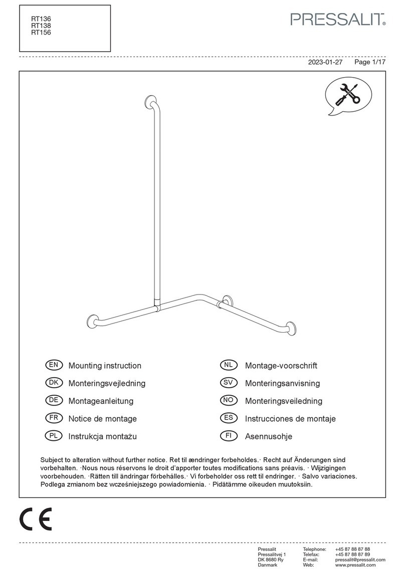 Pressalit PLUS RT136 Mounting instruction