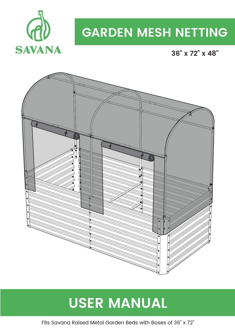 SAVANA GARDEN MESH NETTING user manual