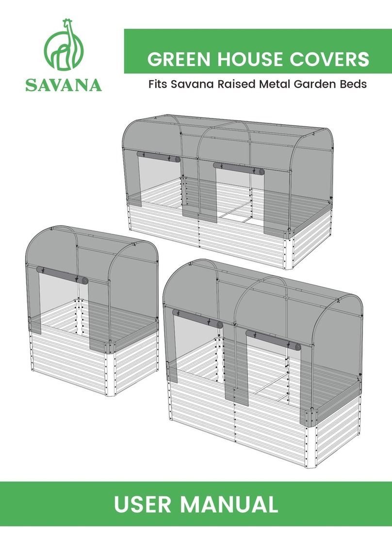 SAVANA GREEN HOUSE COVERS user manual