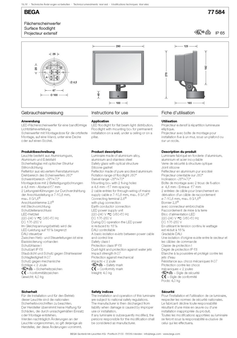 BEGA 77 584 User manual