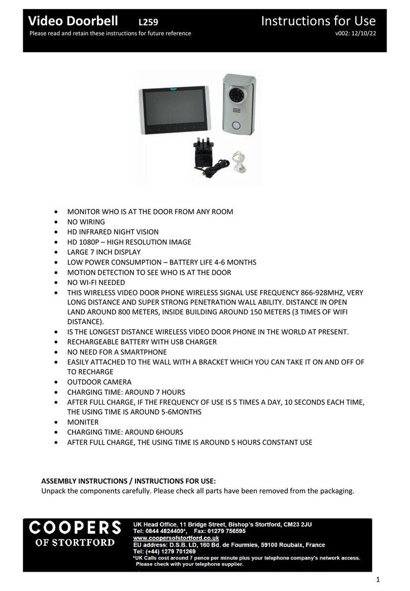 Coopers of Stortford L259 Instructions for use