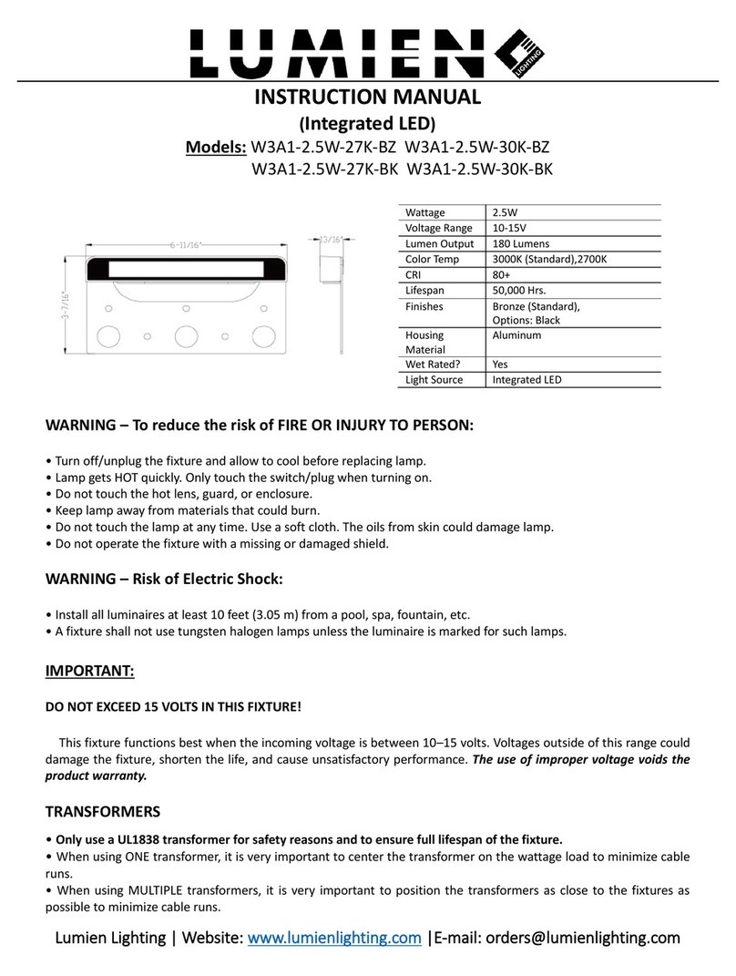 LUMIEN W3A1-2.5W-27K-BZ User manual