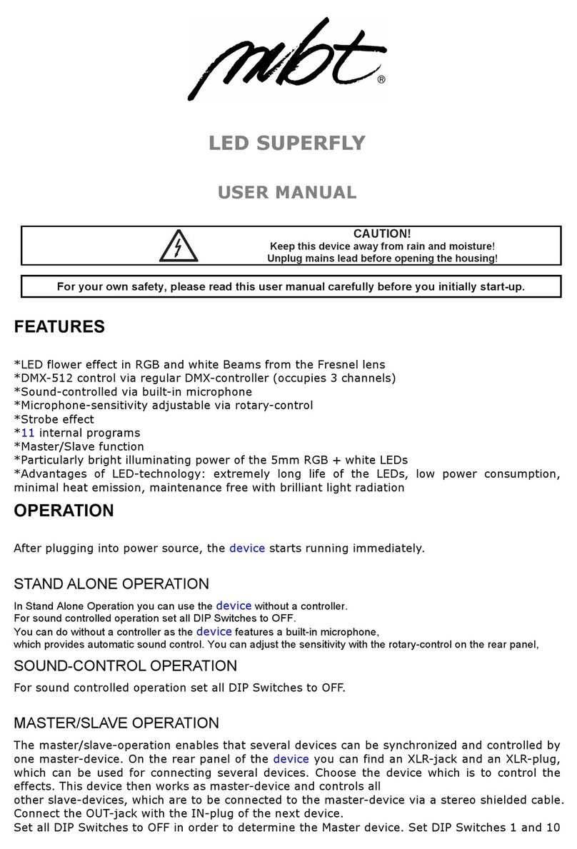 MBT LED SUPERFLY user manual