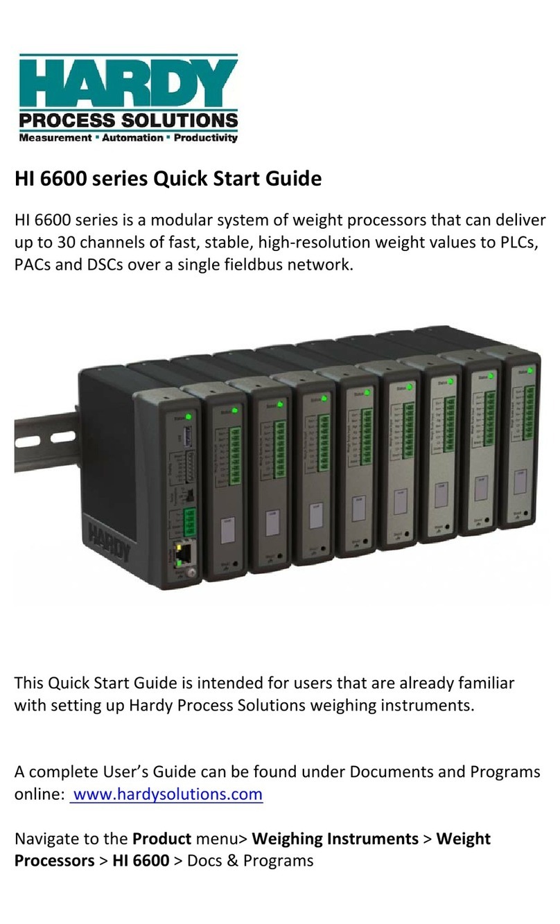 Hardy Process Solutions HI 6600 Series quick start guide