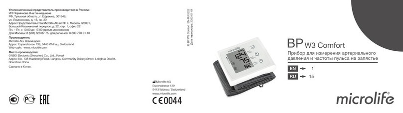 Microlife BP W3 Comfort User manual