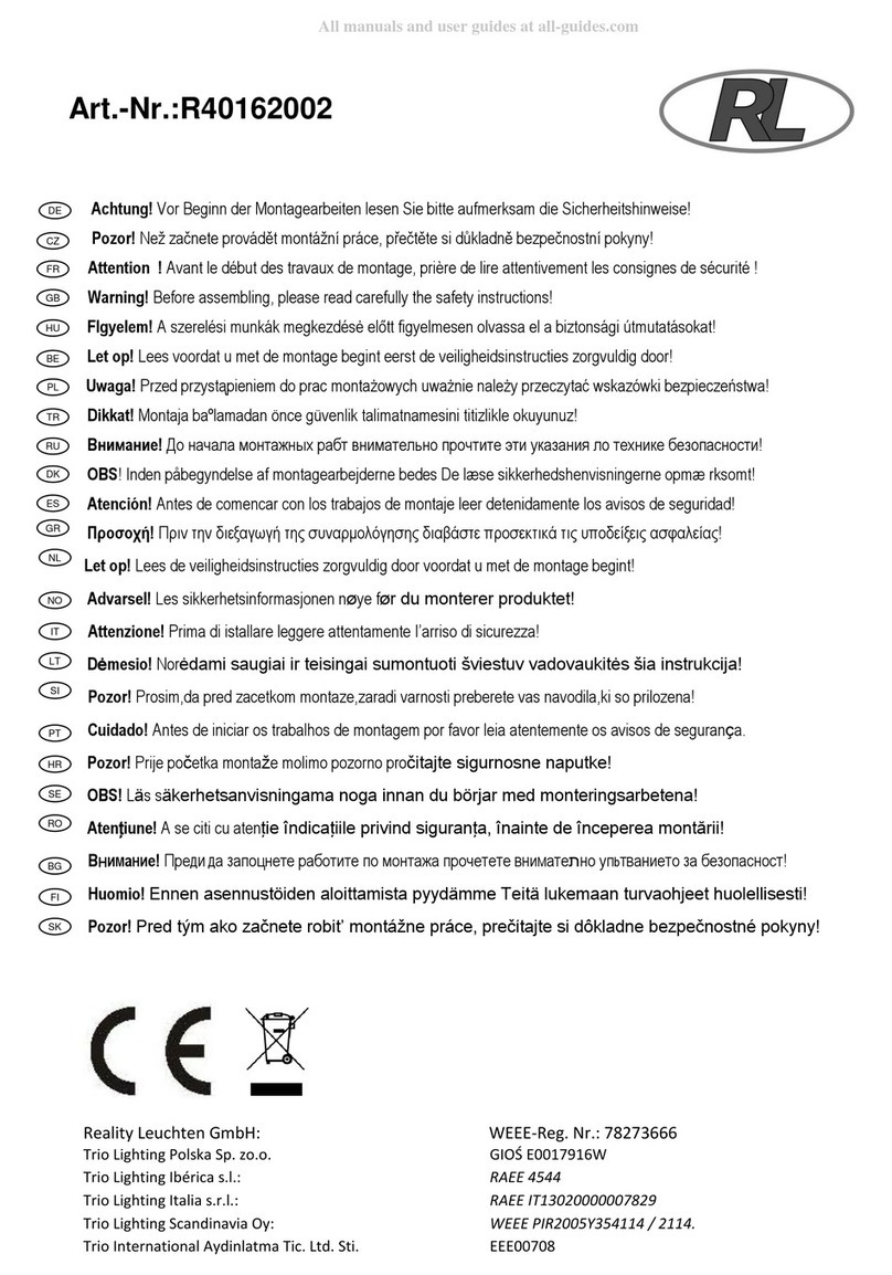 Reality Leuchten R40162002 manual