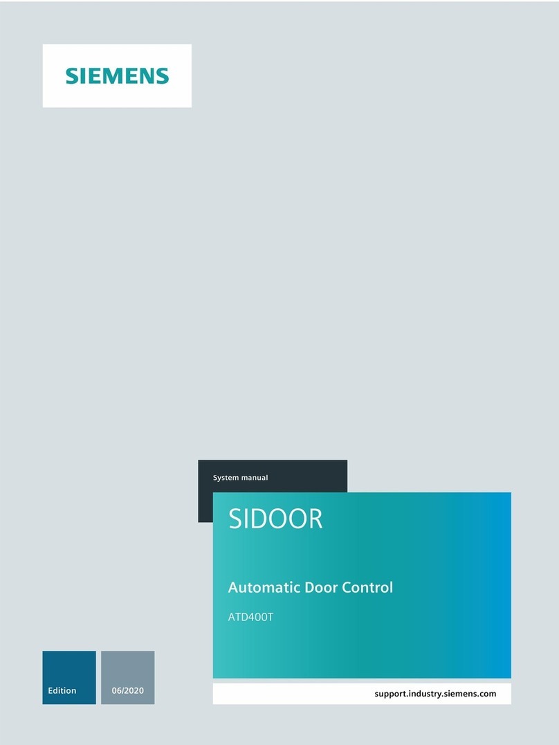 Siemens SIDOOR ATD400T System manual Siemens SIDOOR ATD400T System manual