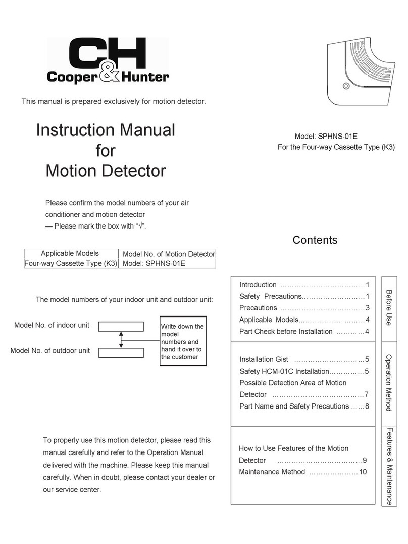 Cooper & Hunter SPHNS-01E instruction manual