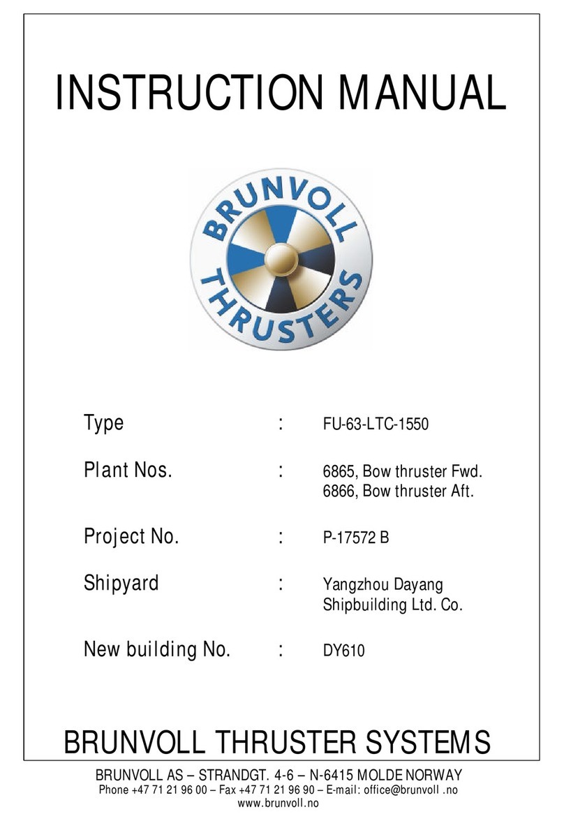 BRUNVOLL THRUSTERS FU-63-LTC-1550 instruction manual