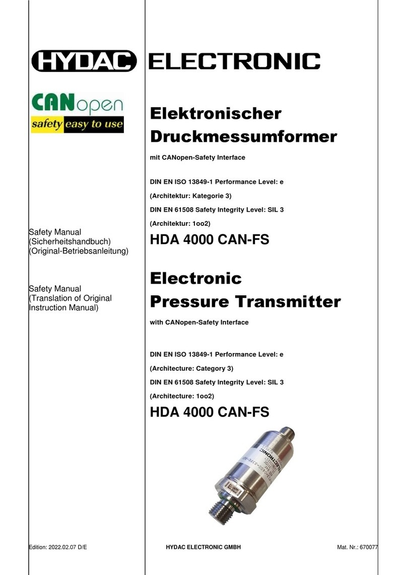 Hydac HDA 4000 Series manual