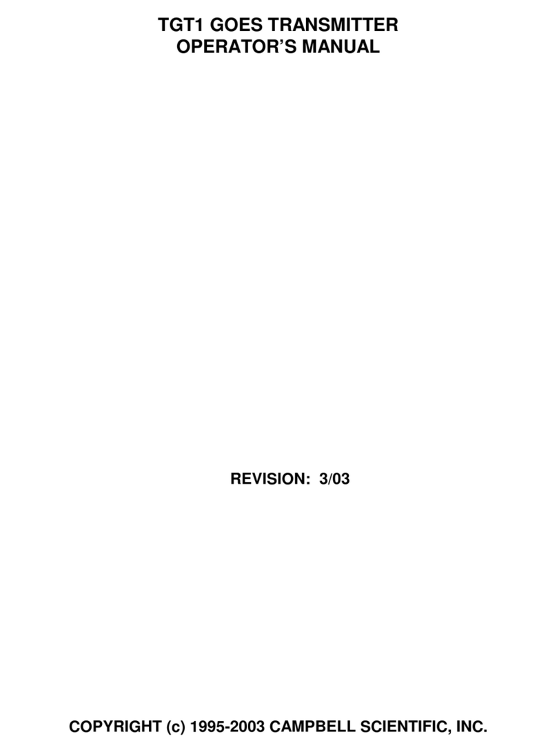 Campbell TGT1 Operator's manual