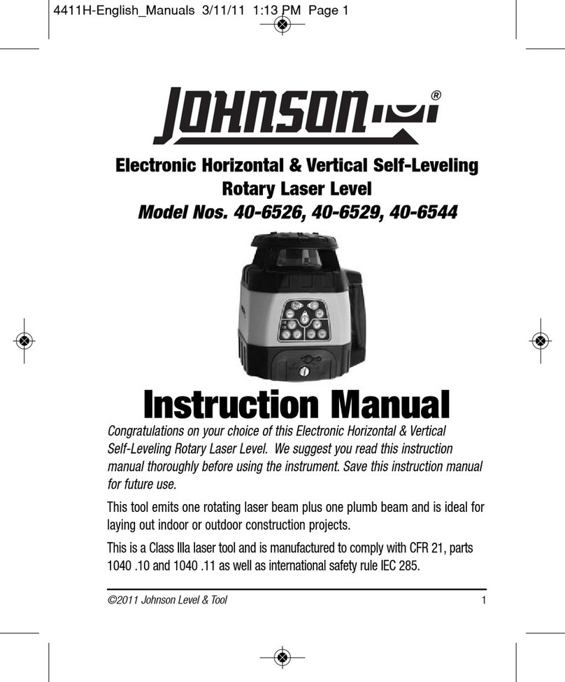 Johnson Level & Tool 40-6526 User manual Johnson Level & Tool 40-6526 User manual